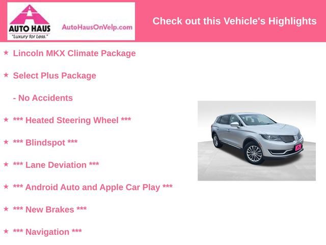 Used 2018 Lincoln MKX Select w/ Select Plus Package AWD/4WD image 3