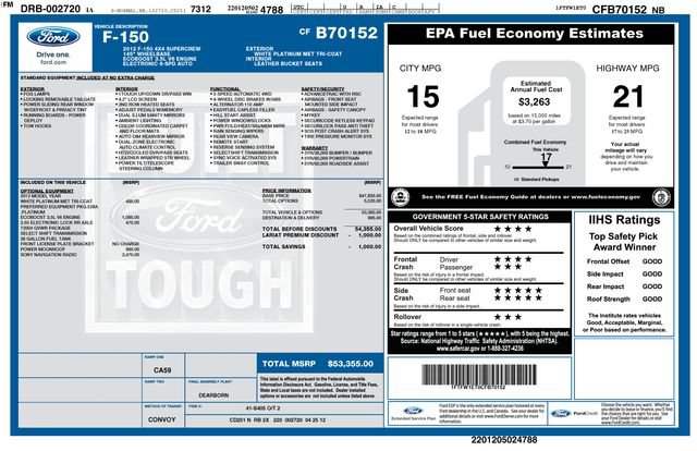 Used 2012 Ford F150 Platinum AWD/4WD image 2
