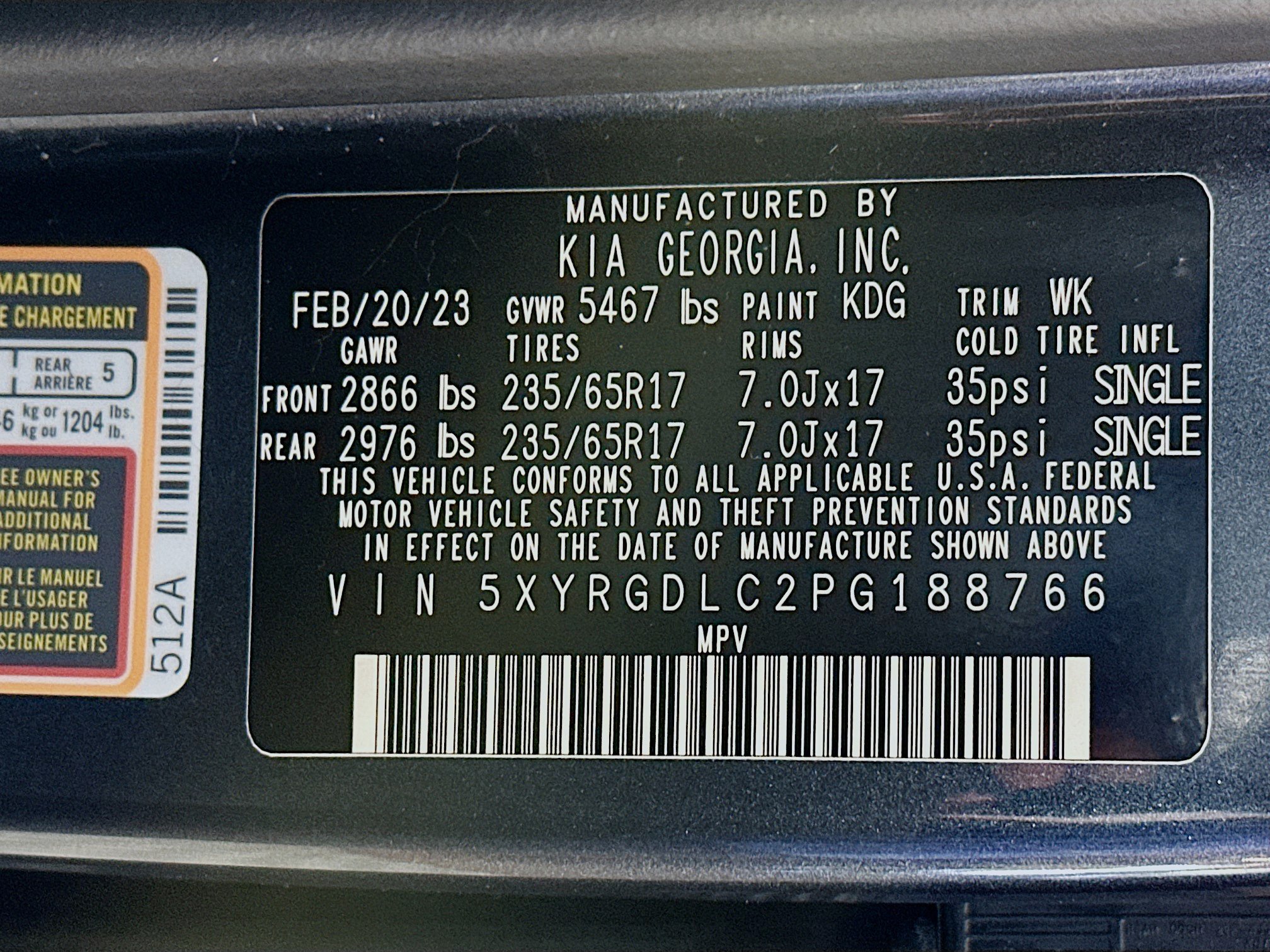 Certified 2023 Kia Sorento LX AWD/4WD image 31