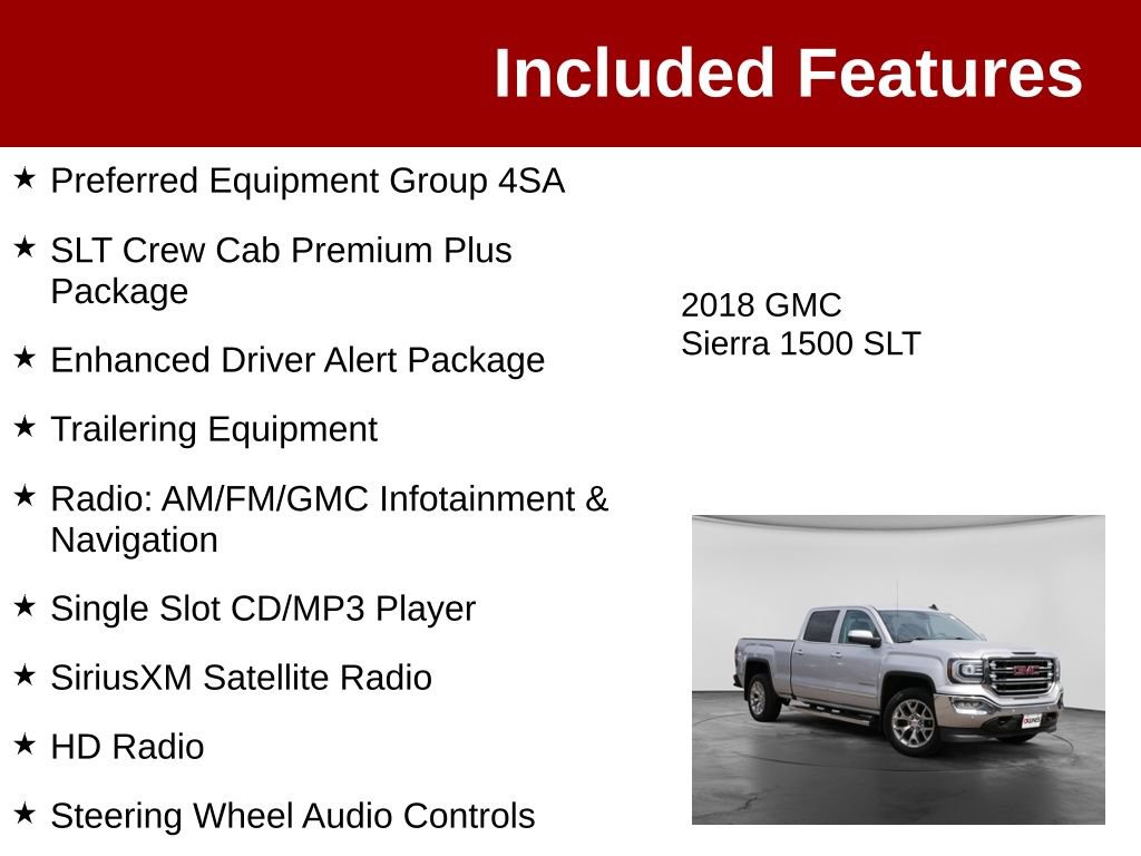 Used 2018 GMC Sierra 1500 SLT AWD/4WD image 3