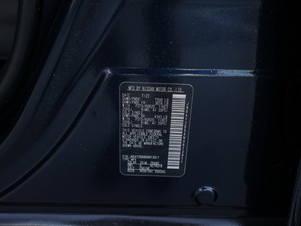 Used 2022 Nissan Armada SL w/ Captain's Chairs Package image 33