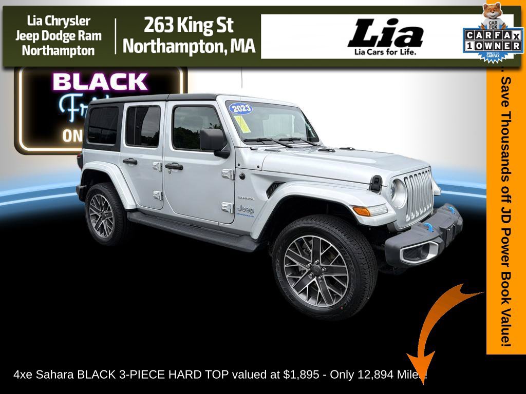 Certified 2023 Jeep Wrangler Unlimited Sahara w/ Cold Weather Group AWD/4WD 360° Tour