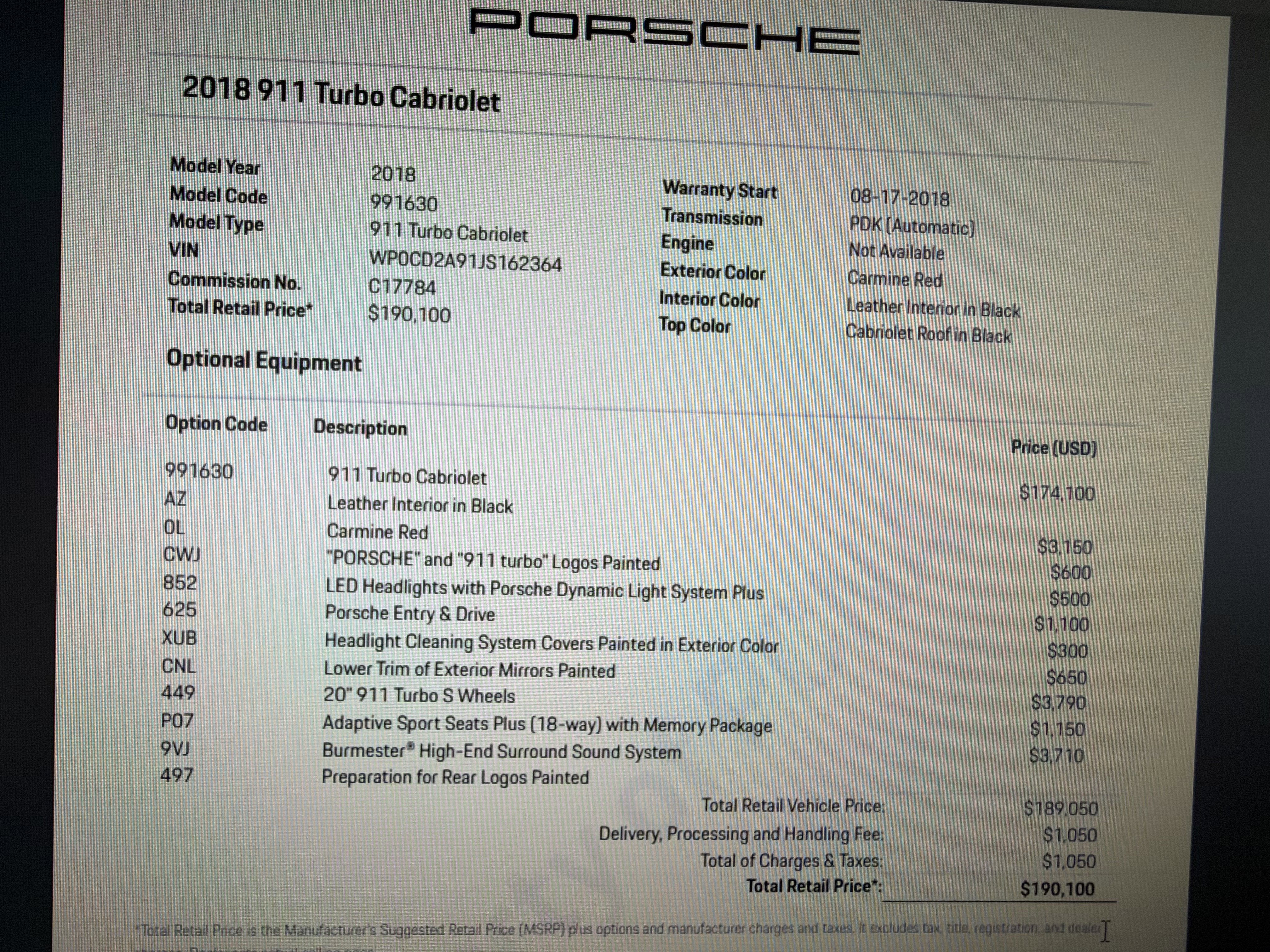 Used 2018 Porsche 911 Turbo image 32
