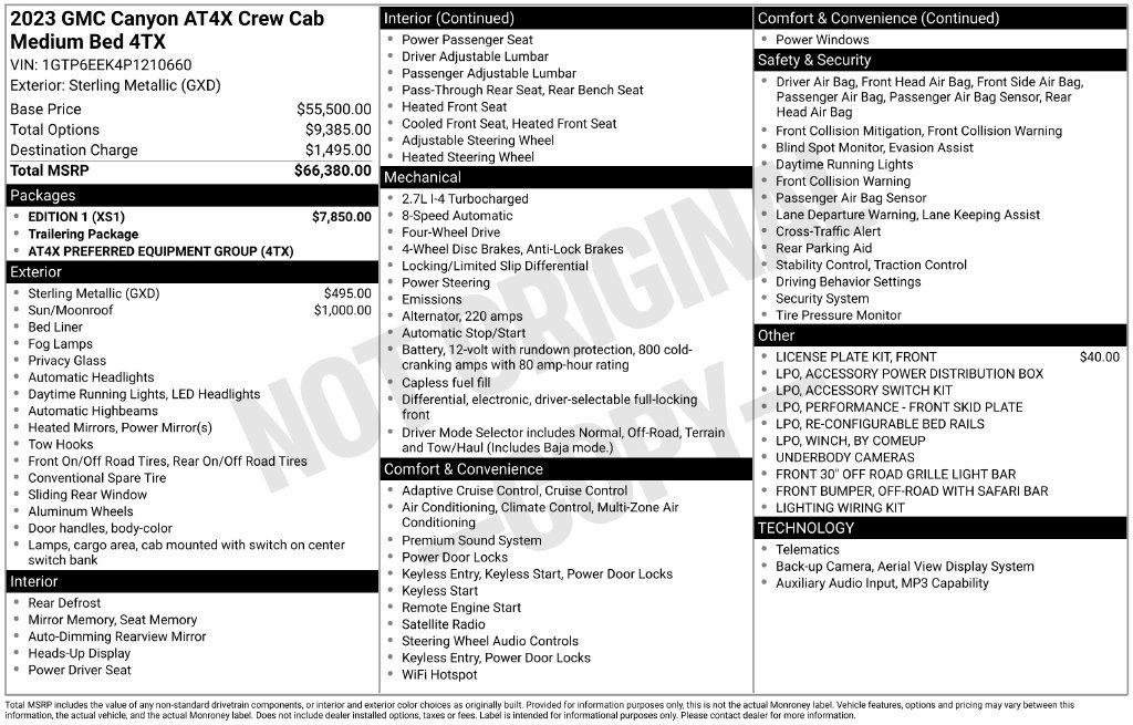 Certified 2023 GMC Canyon AT4X w/ Edition 1 AWD/4WD image 32