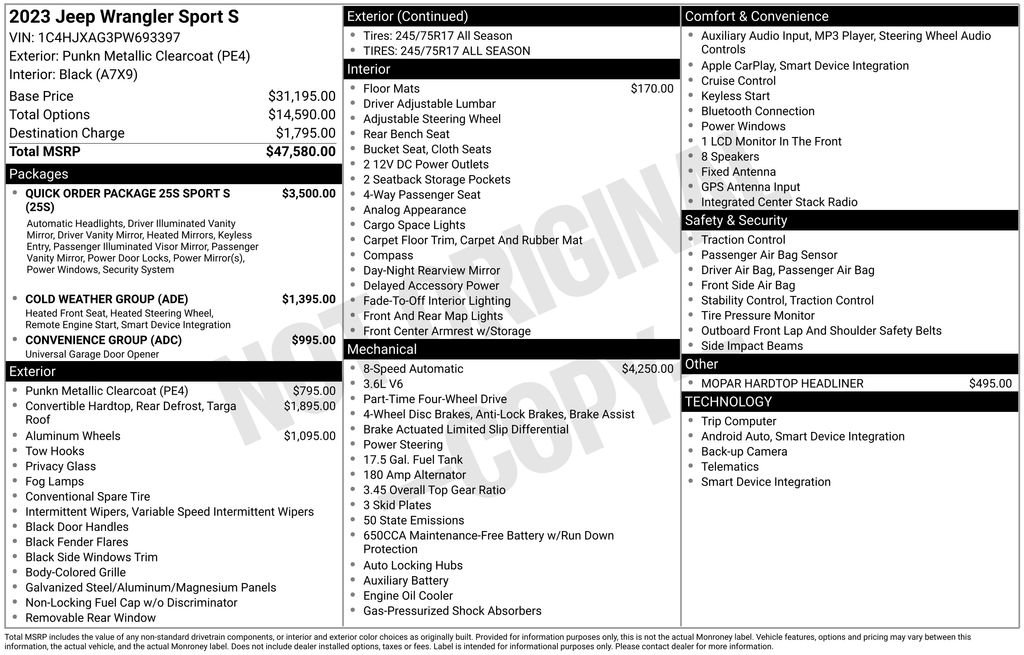 Used 2023 Jeep Wrangler Sport S image 13