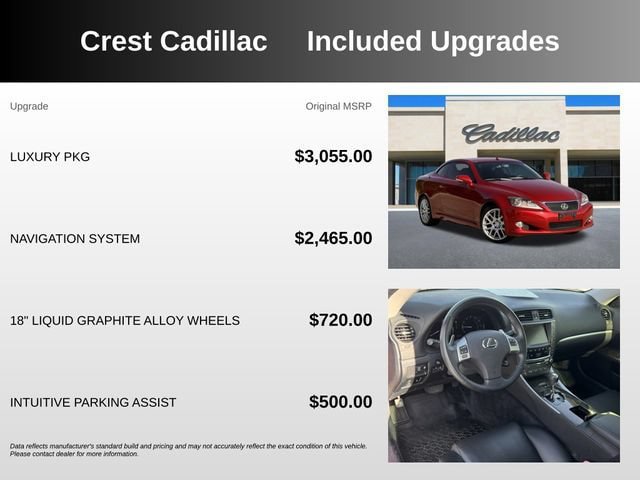 Used 2012 Lexus IS 250C w/ Luxury Pkg RWD image 5