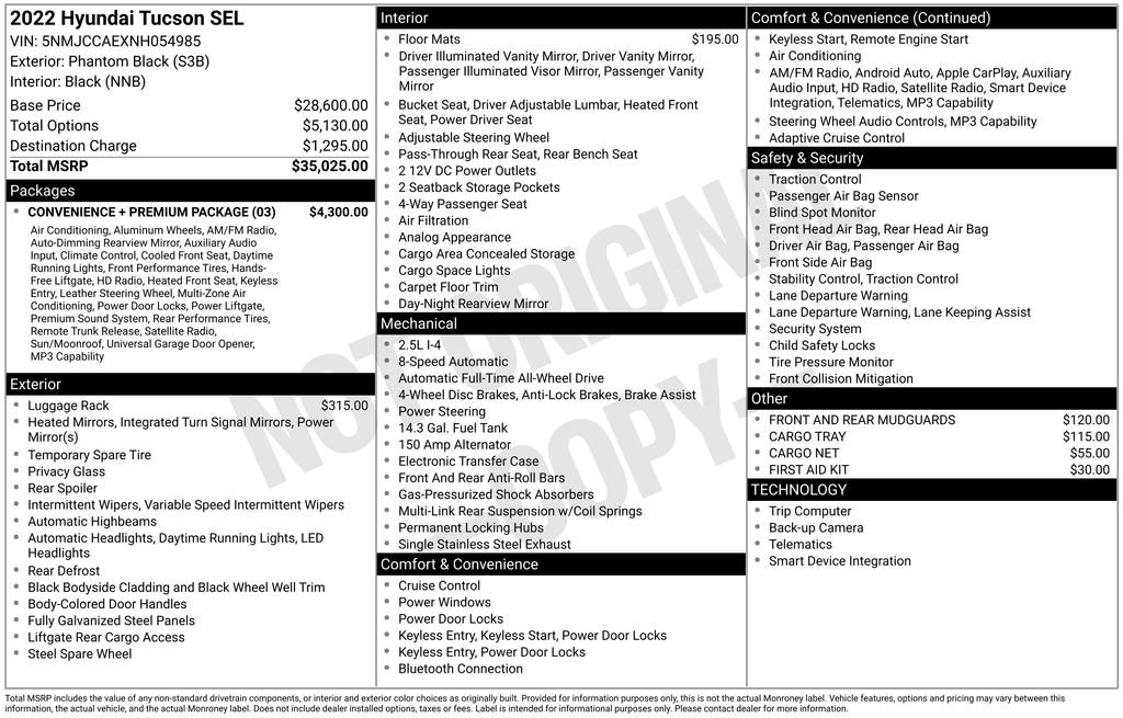 Used 2022 Hyundai Tucson SEL w/ Convenience + Premium Package AWD/4WD image 17