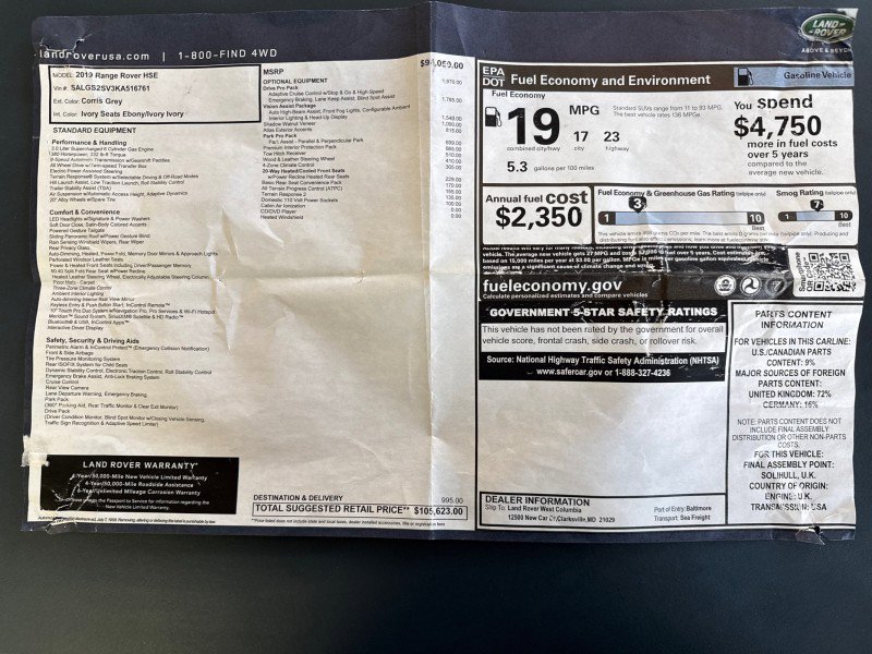 Used 2019 Land Rover Range Rover HSE image 63