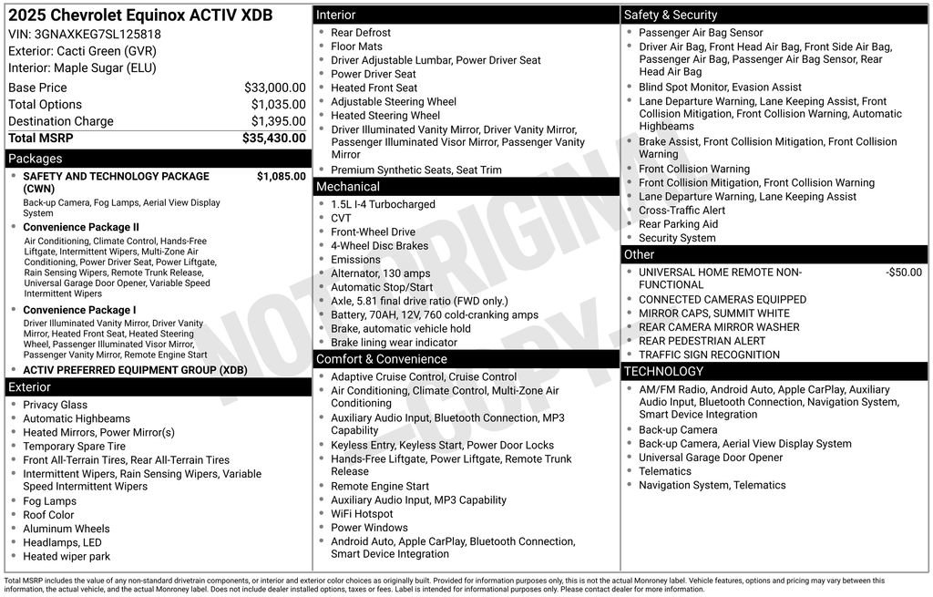 Used 2025 Chevrolet Equinox ACTIV w/ Safety and Technology Package image 6