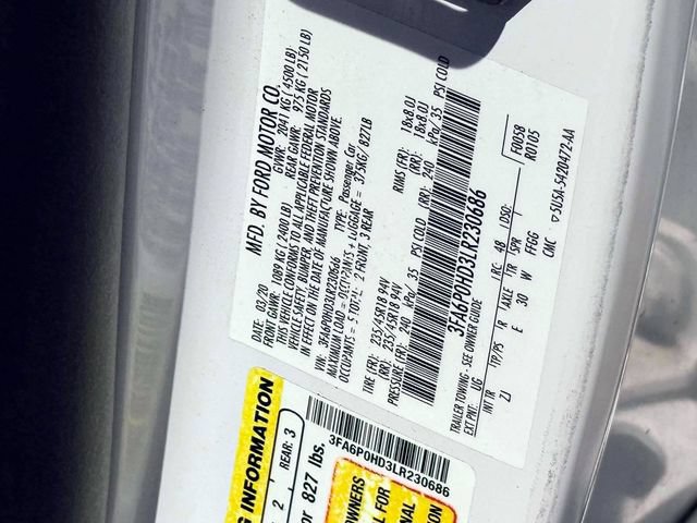 Used 2020 Ford Fusion SE w/ Equipment Group 151A FWD image 20
