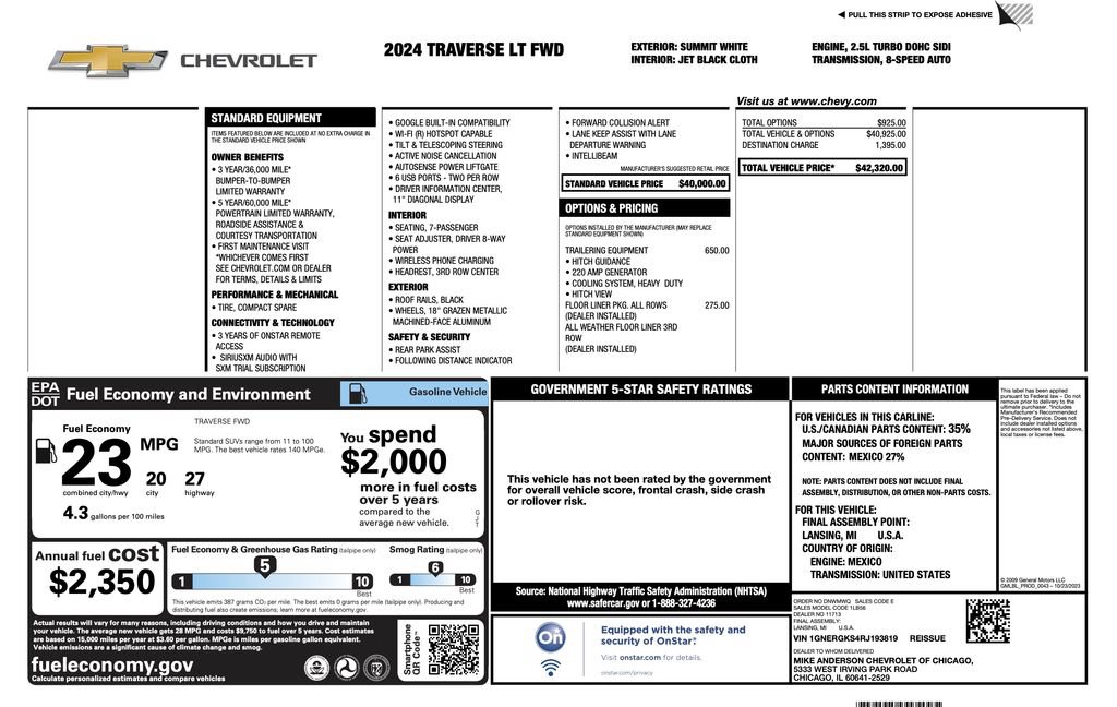 Certified 2024 Chevrolet Traverse LT w/ Trailering Package FWD video 2