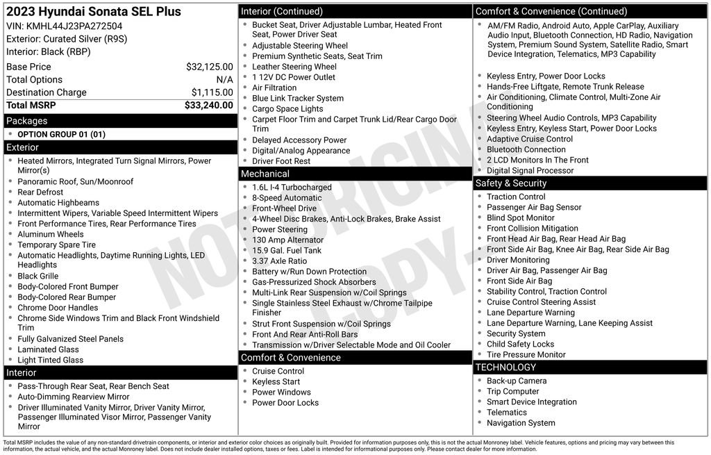 Used 2023 Hyundai Sonata SEL Plus image 43