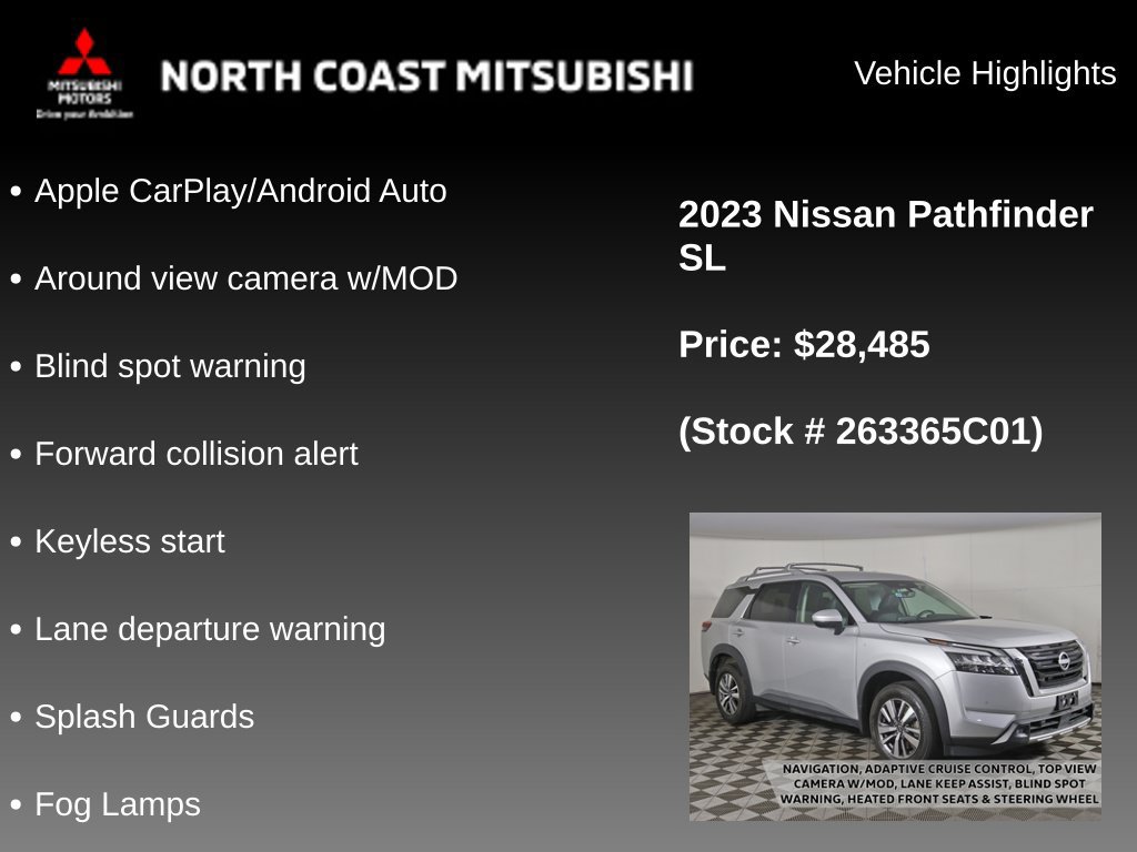 Used 2023 Nissan Pathfinder SL AWD/4WD image 2
