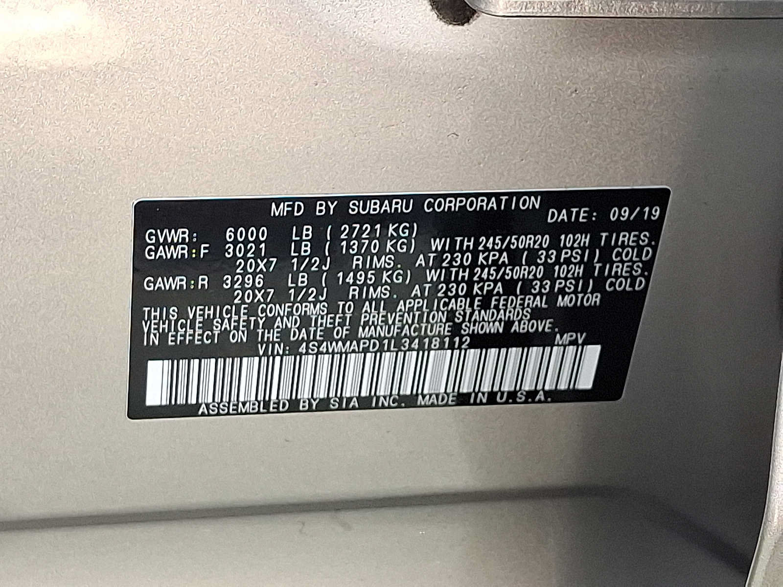 Used 2020 Subaru Ascent Limited w/ Technology Package AWD/4WD image 28