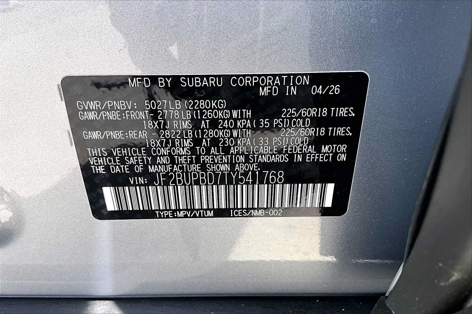 New 2026 Subaru Outback Premium AWD/4WD image 18