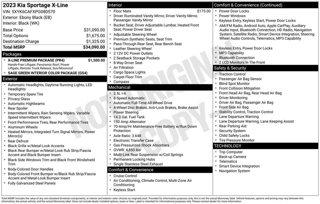 Certified 2023 Kia Sportage X-Line w/ X-Line Premium Package AWD/4WD image 7