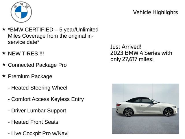 Certified 2023 BMW 430i xDrive Convertible w/ Premium Package AWD/4WD image 10