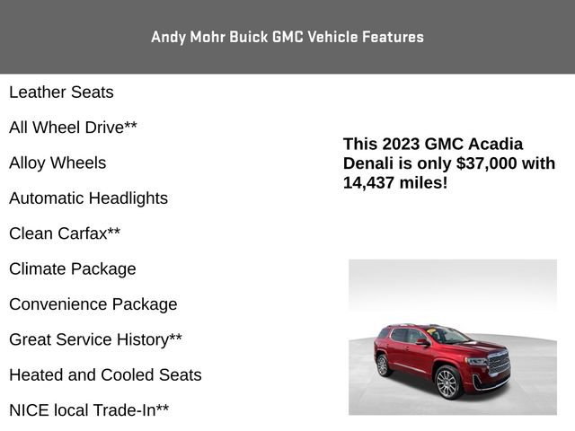 Used 2023 GMC Acadia Denali w/ Denali Ultimate Package AWD/4WD image 8