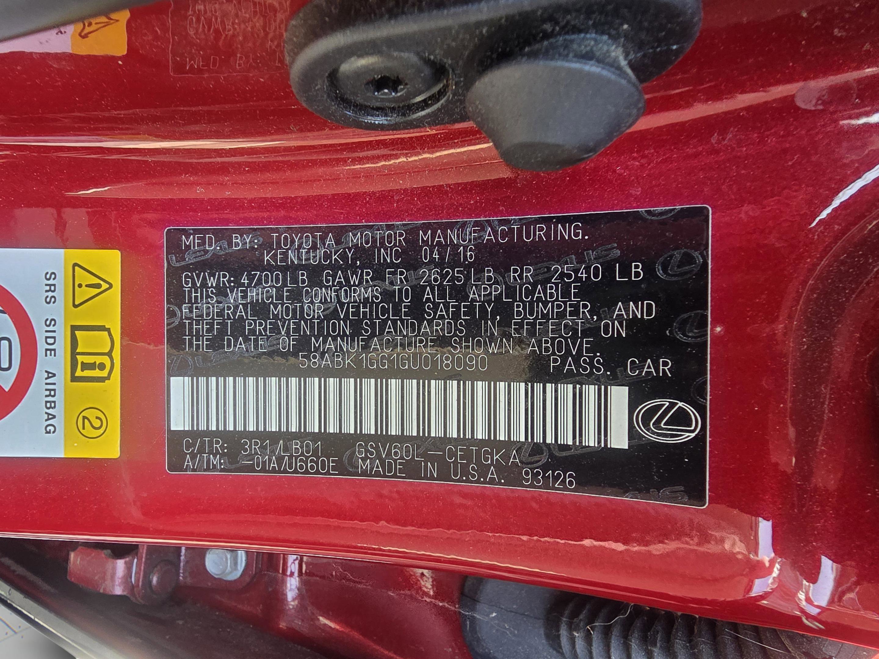 Used 2016 Lexus ES 350 w/ Luxury Package w/Wood Trim FWD image 32