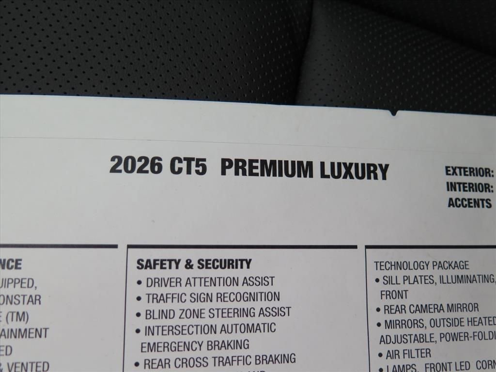 New 2026 Cadillac CT5 Premium Luxury RWD image 9