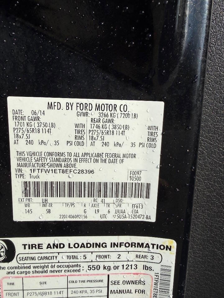 Used 2014 Ford F150 FX4 w/ Equipment Group 402A Luxury image 17