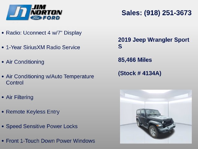 Used 2019 Jeep Wrangler Sport AWD/4WD image 17