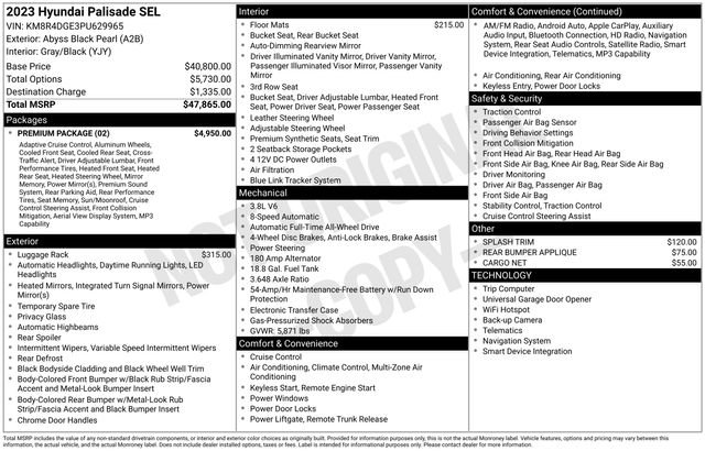 Used 2023 Hyundai Palisade SEL w/ Premium Package AWD/4WD image 7