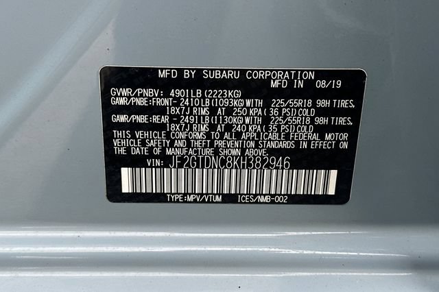 Used 2019 Subaru Crosstrek Hybrid w/ Moonroof Package w/Navigation AWD/4WD image 32