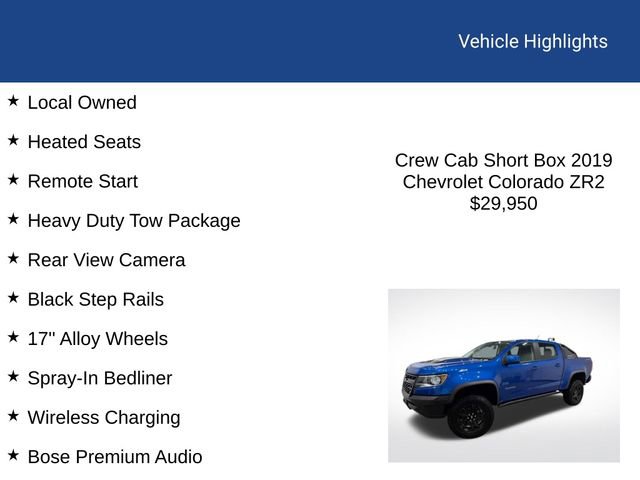 Used 2019 Chevrolet Colorado ZR2 w/ ZR2 Dusk Special Edition image 2