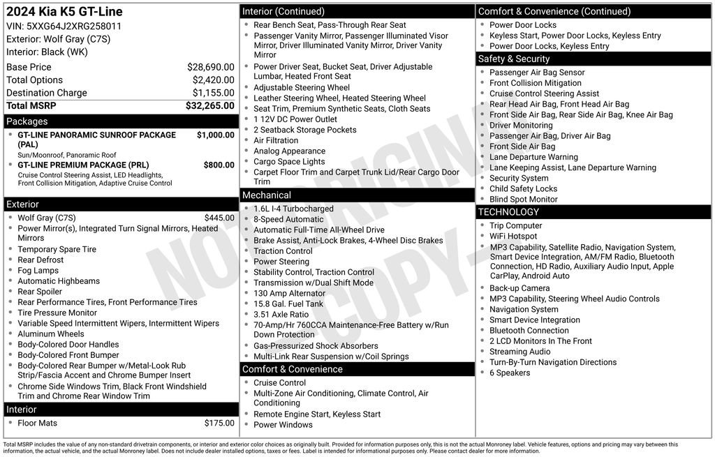 Certified 2024 Kia K5 GT-Line AWD/4WD image 32