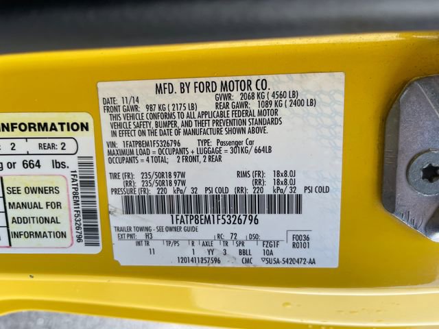 Used 2015 Ford Mustang Convertible w/ Equipment Group 051A RWD image 23