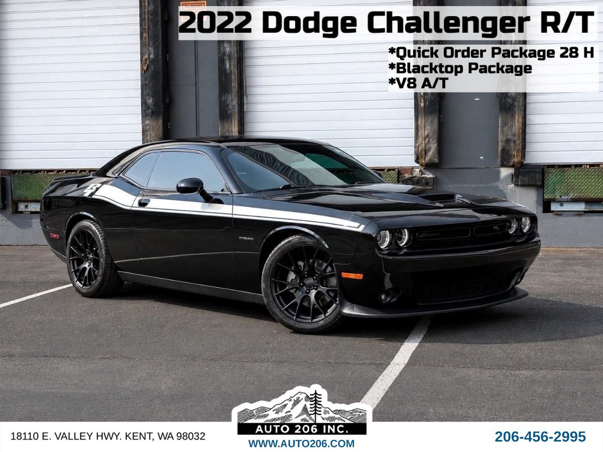 Used 2022 Dodge Challenger R/T w/ Blacktop Package RWD image 1