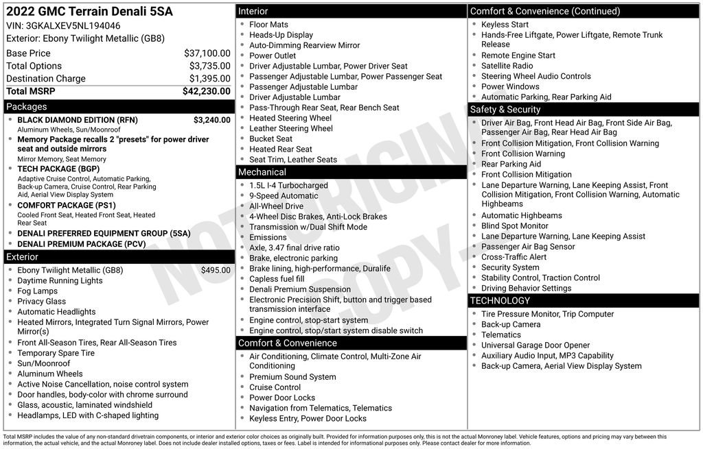 Certified 2022 GMC Terrain Denali w/ Black Diamond Edition image 2