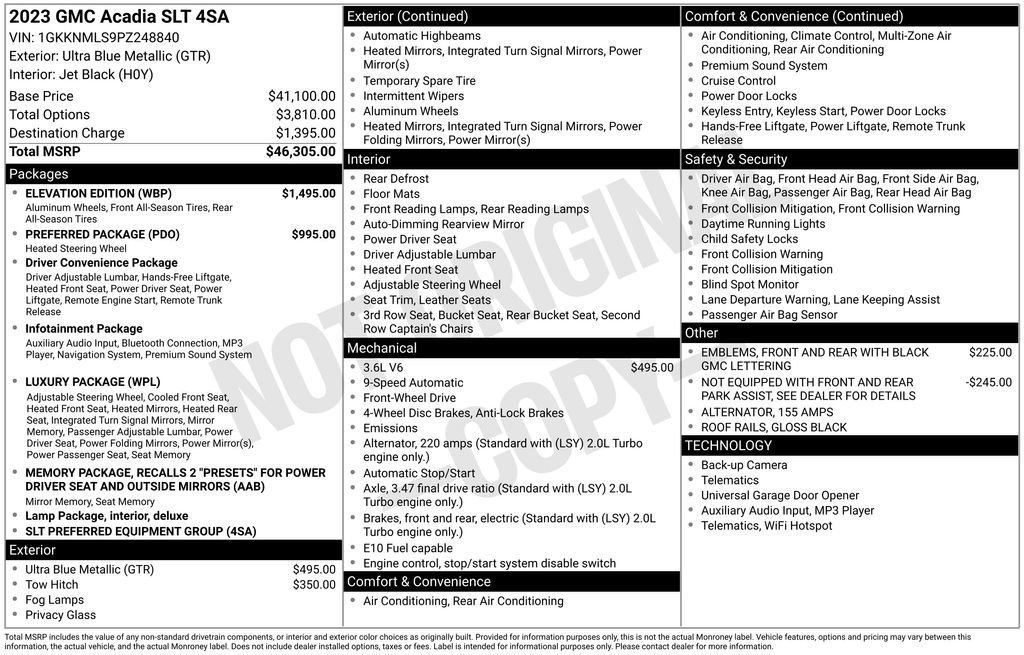 Certified 2023 GMC Acadia SLT w/ Elevation Edition image 7