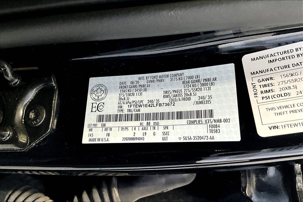 Used 2020 Ford F150 XLT w/ Equipment Group 302A Luxury image 20