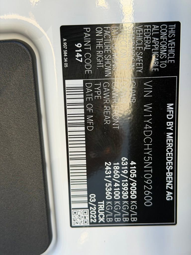 Used 2022 Mercedes-Benz Sprinter 2500 image 10