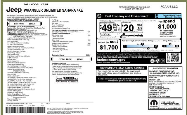 Used 2021 Jeep Wrangler Unlimited Sahara w/ Cold Weather Group image 2