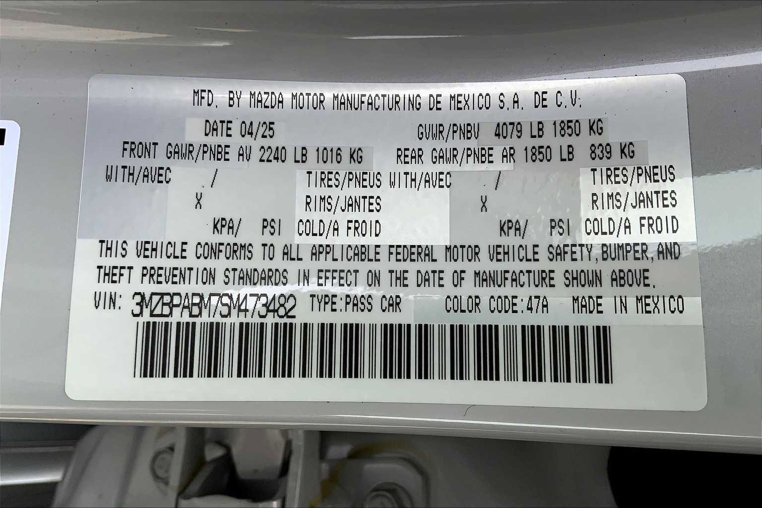 New 2025 MAZDA MAZDA3 s image 12