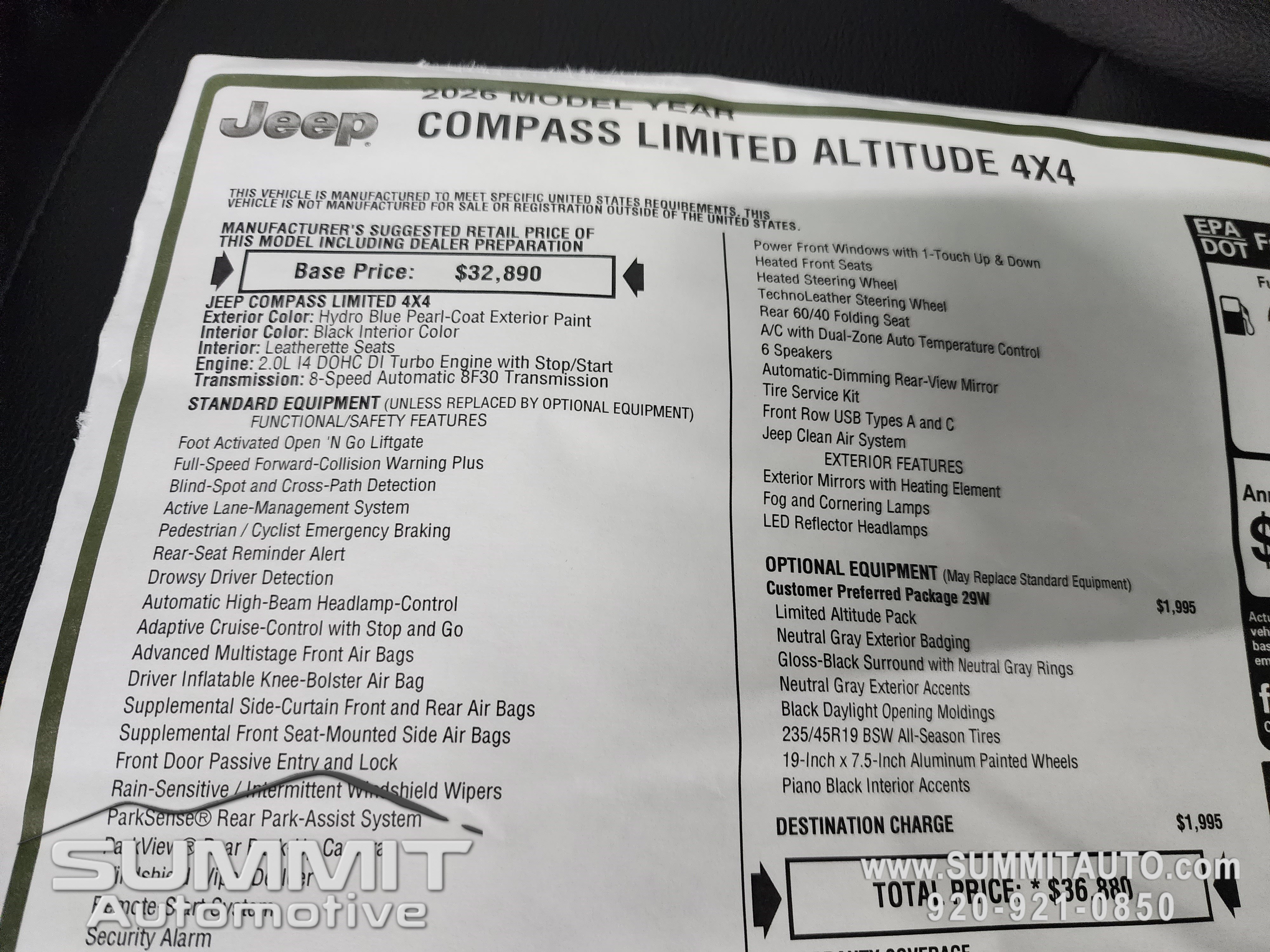 New 2026 Jeep Compass Limited image 37