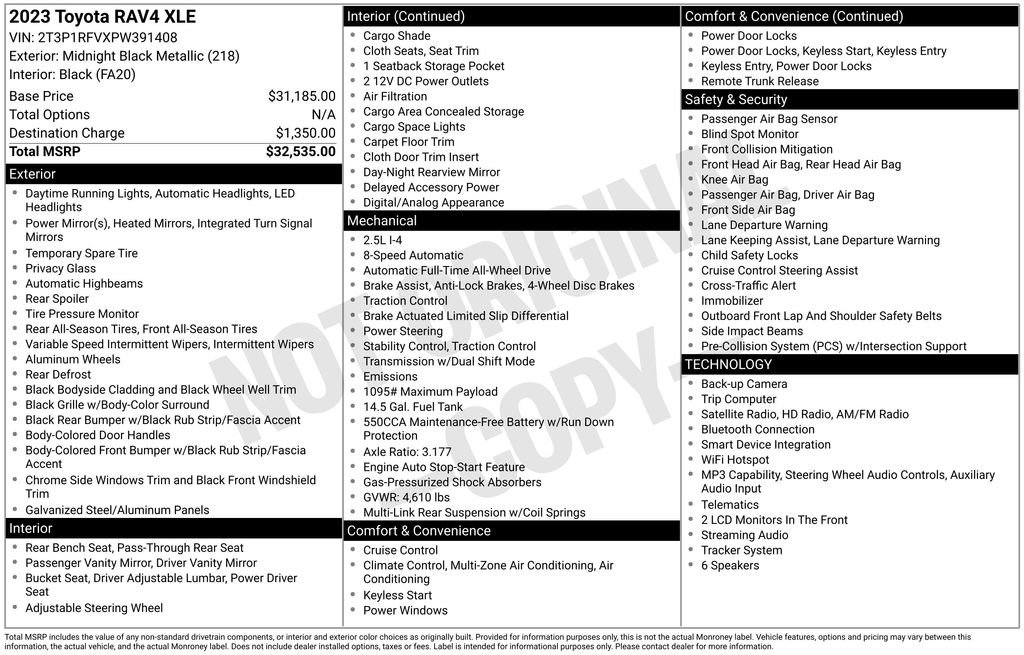 Used 2023 Toyota RAV4 XLE AWD/4WD image 15