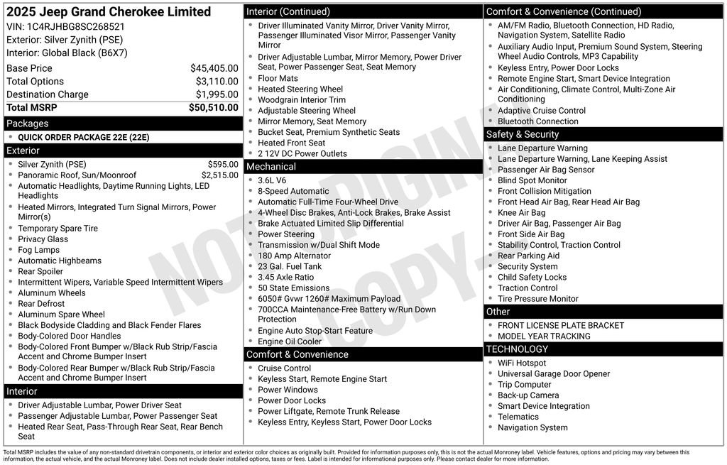 Used 2025 Jeep Grand Cherokee Limited AWD/4WD image 4