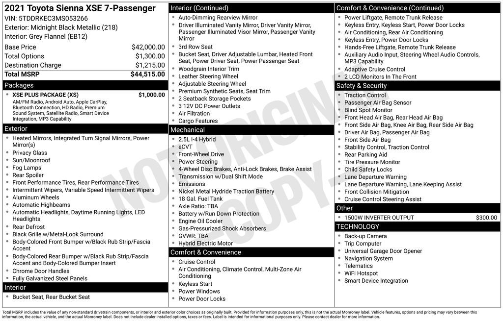 Used 2021 Toyota Sienna XSE w/ XSE Plus Package FWD image 27