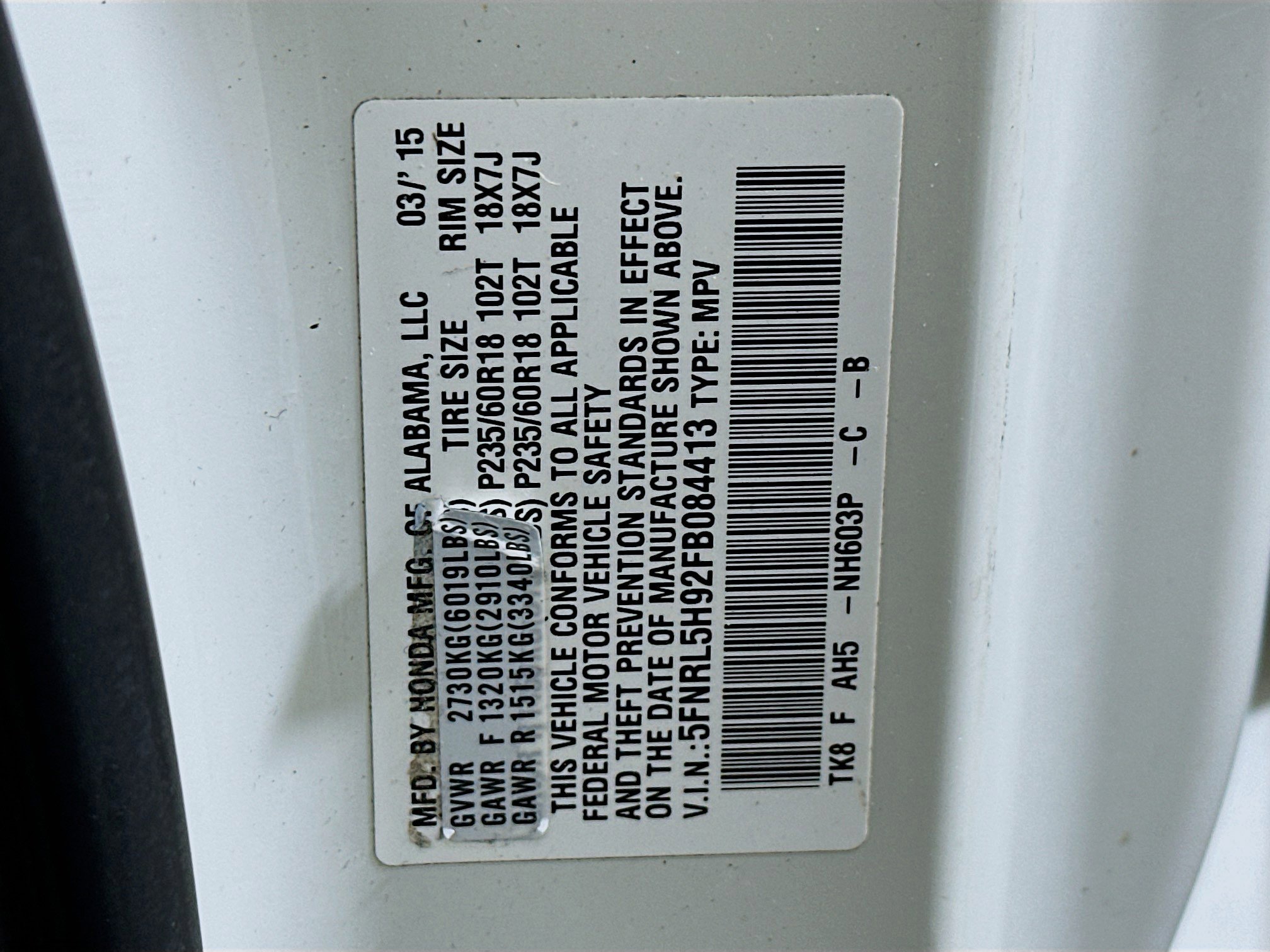 Used 2015 Honda Odyssey Touring Elite image 12