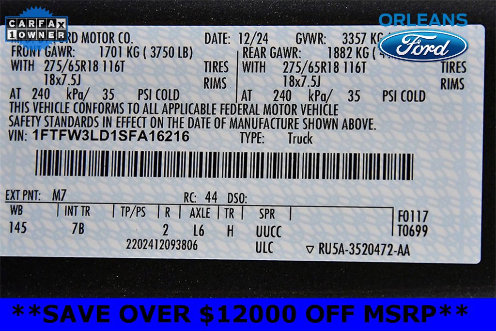 Used 2025 Ford F150 XLT w/ Equipment Group 302A MID image 16