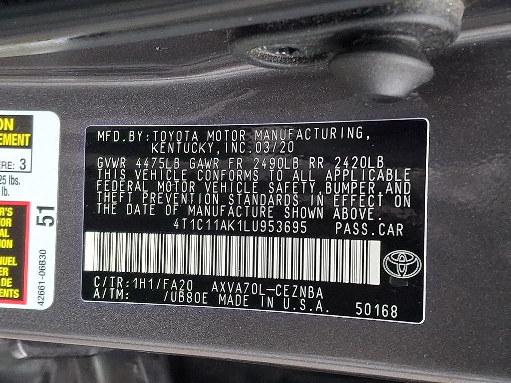 Used 2020 Toyota Camry LE FWD image 27