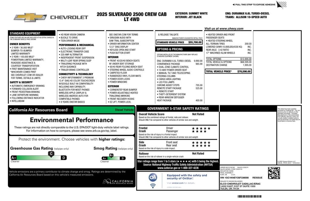 Used 2025 Chevrolet Silverado 2500 LT w/ Convenience Package AWD/4WD image 3