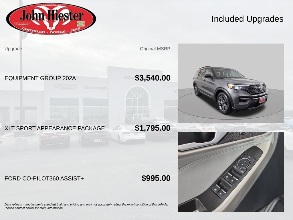 Used 2022 Ford Explorer XLT w/ Equipment Group 202A RWD image 3