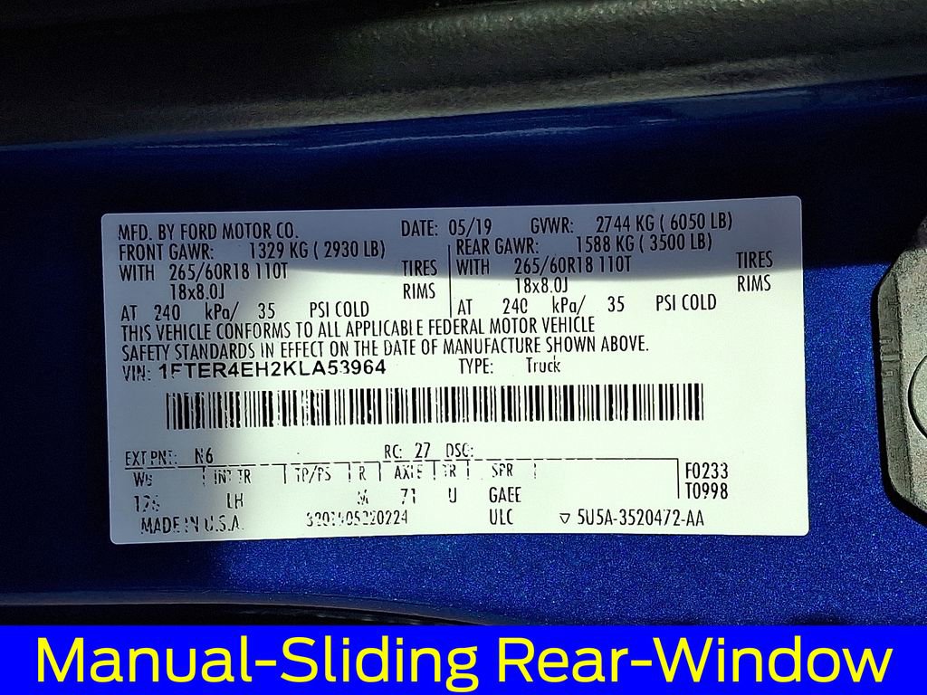 Used 2019 Ford Ranger XLT w/ Equipment Group 302A Luxury image 15