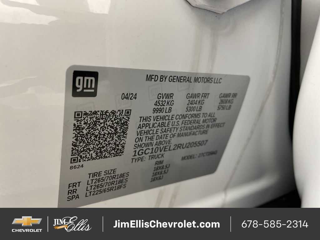 New 2024 Chevrolet Silverado EV W/T image 65