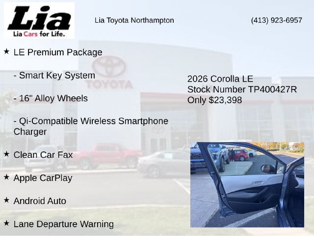 Used 2026 Toyota Corolla LE w/ LE Premium Package FWD image 7